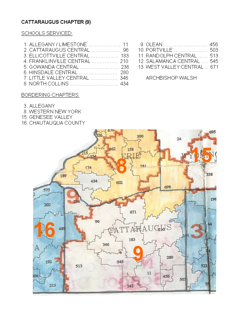 Cattaraugus County Chapter Map