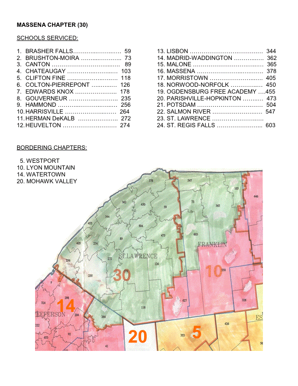 Massena Chapter Map